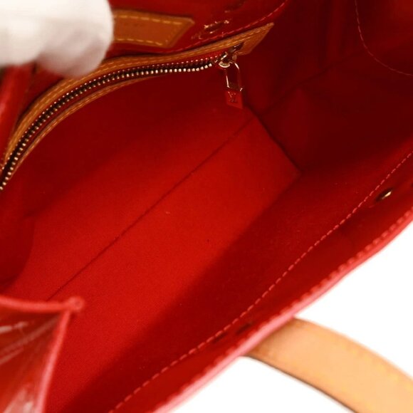 Louis Vuitton Red Vernis Reade PM Tote Handbag - Picture 7 of 10